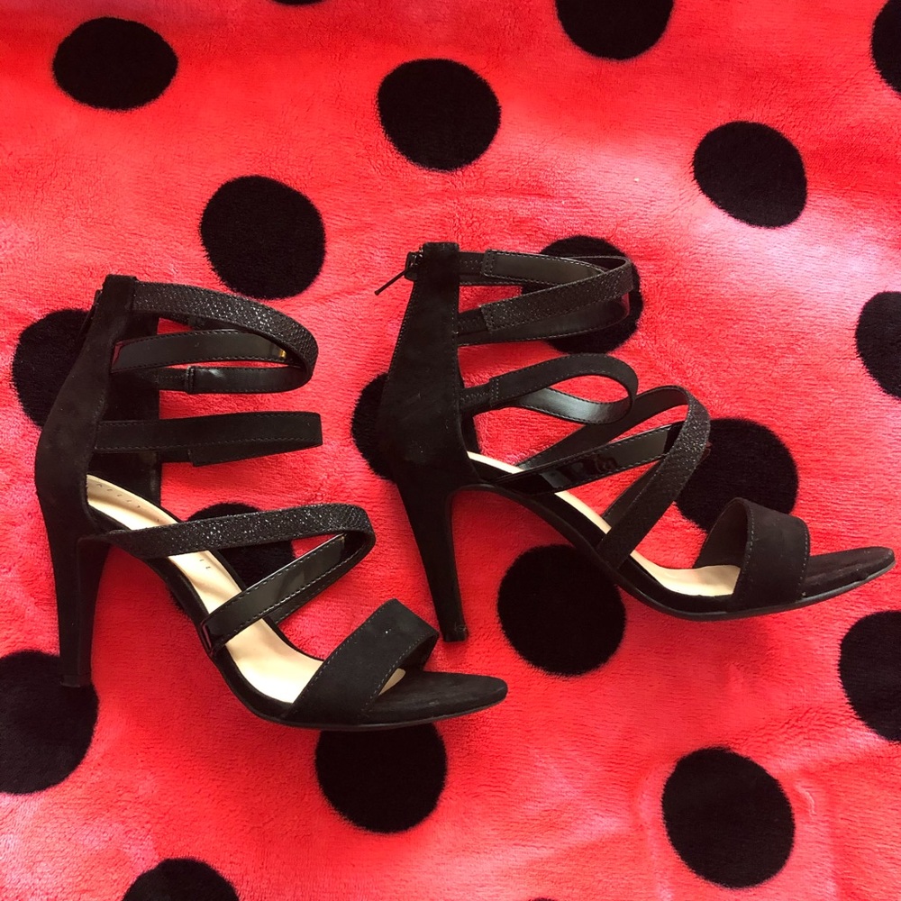 Kelly and Katie Strappy Black High Heels